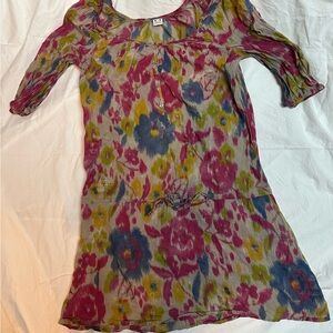 Three Dots Floral Sheer Swim Coverup in Pink, Blue, Olive